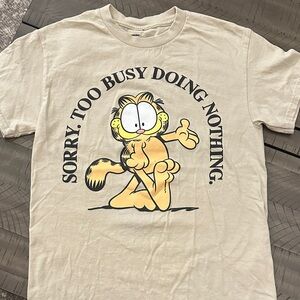 Garfield Graphic Short Sleeve Tee - Cream